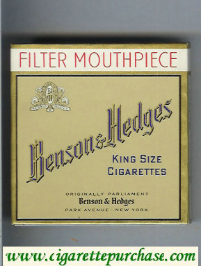 Benson Hedges Filter Mouthpiece cigarettes king size